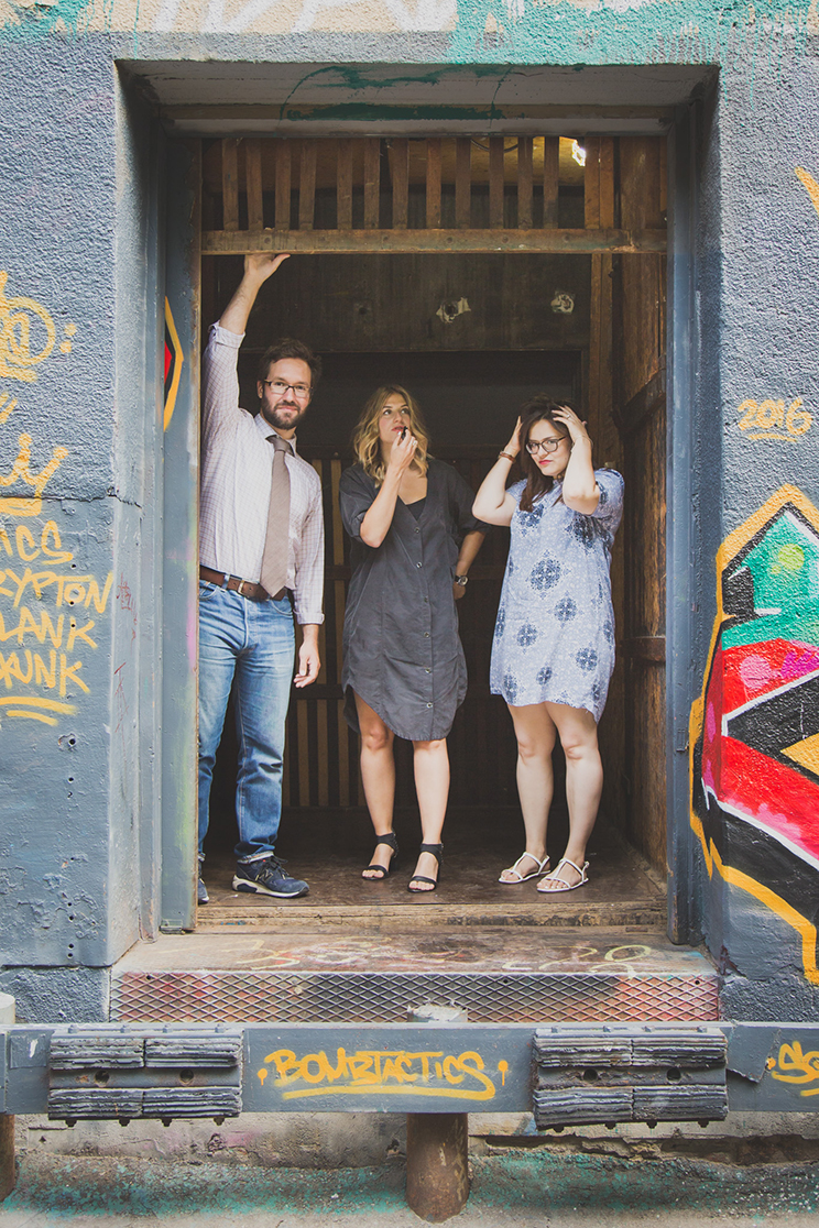 Left to right: Mike Kovacs, Project Cultivator; Sarah Philips, Strategist; Adriana Mahalean, Designer.